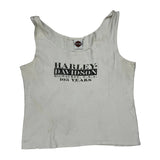 105 Years Harley Davidson Graphic Tank Top - XL White Cotton