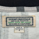 Guess Striped T-Shirt - Small Black Cotton