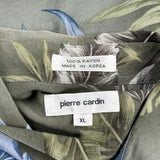 Pierre Cardin Floral Hawaiian Shirt - XL Blue Viscose