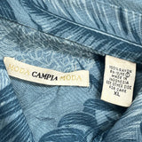 Campia Moda Floral Hawaiian Shirt - XL Blue Viscose