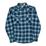 Levis Checked Flannel Shirt - Small White Cotton