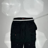 Tuff Stuff Cargo Pants - 33W 30L Black Cotton