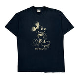 Disney Graphic T-Shirt - Medium Black Cotton