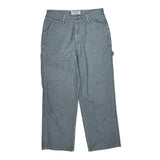 Arizona Jeans Hickory Striped Carpenter Pants - 31W 31L Gray Cotton