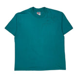 Hanes Single Stitch T-Shirt - XL Green Cotton Blend