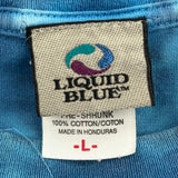 Liquid Blue Tie-Dye T-Shirt - Large Multicoloured Cotton