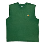 Carhartt Tank Top - 2XL Green Cotton