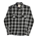 Levis Checked Flannel Shirt - Medium Black Cotton