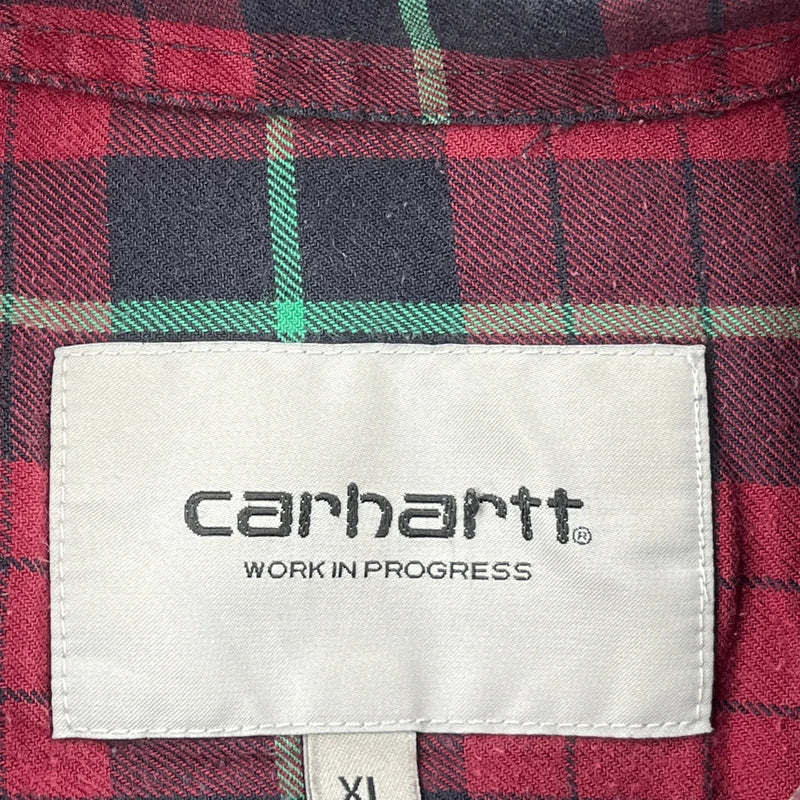 Carhartt Checked Flannel Shirt - XL Green Cotton