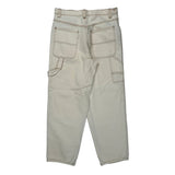 Unbranded Carpenter Trousers - 34W 29L Cream Cotton