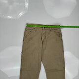 Wrangler Carpenter Trousers - 32W 32L Khaki Cotton