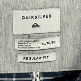 Quiksilver Checked Short Sleeve Shirt - XL Blue Cotton