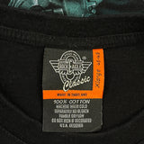 Skull And Motorcycle Graphic Rock Eagle Single Stitch T-Shirt - XL Black Cotton