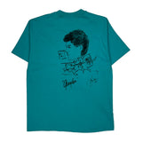 Castle And Knight Drawing Hanes Single Stitch T-Shirt - Large Green Cotton Blend