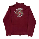 Grand Canyon Harley Davidson Zip Up - Large Burgundy Cotton