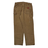 Dickies Carpenter Pants - 32W 31L Brown Cotton