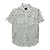 Armani Exchange Short Sleeve Shirt - Small White Cotton