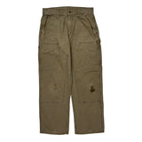 Carhartt Double Knee Dungarees - 30W 30L Khaki Cotton