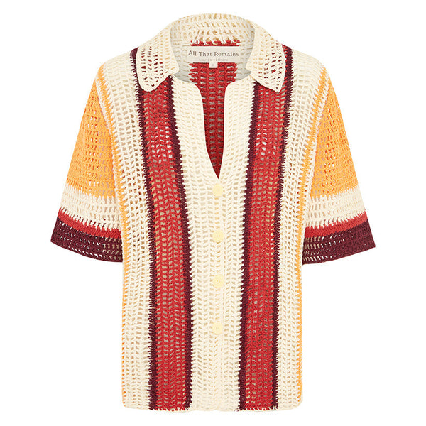 Blouse James Shirt Red-Papaya