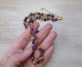Amethyst & Citrine Gold Necklace