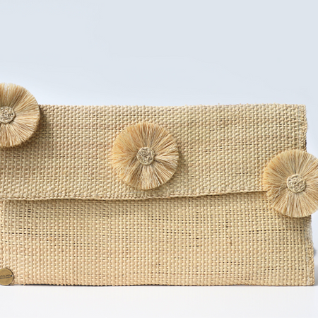 Sunny Clutch Bag - Straw Bag - Handmade Bag - Iraca Palm Bag