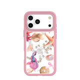 Clear Aqua Dreams iPhone 17 Pro Max Case With Petal Pink Ridge (MagSafe included)