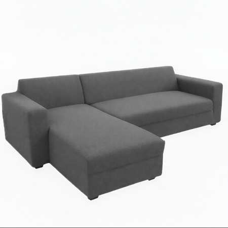 Anyseat 4-Seater Sofa Cover – Plain Gray Style Slipcover for Living Room Chair Protection