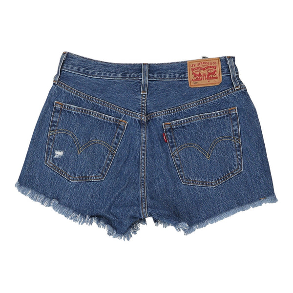 501 Levis Denim Shorts - 28W UK 8 Blue Cotton