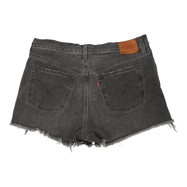 501 Levis Denim Shorts - 32W UK 14 Grey Cotton