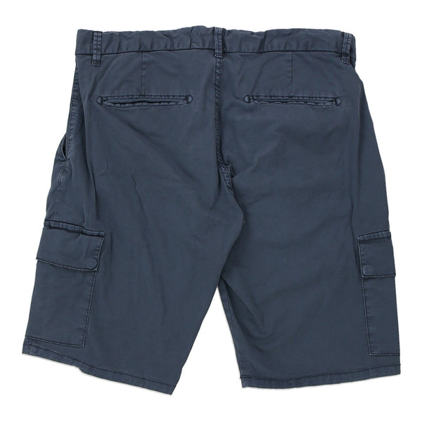 Impure Cargo Shorts - 34W 11L Blue Cotton Blend