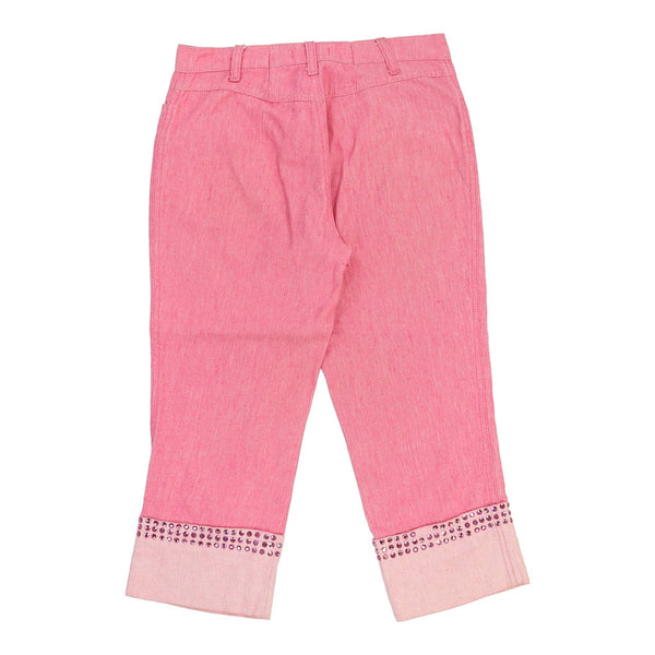 Age 14-16 Moschino Jeans Trousers - 28W 19L Pink Cotton