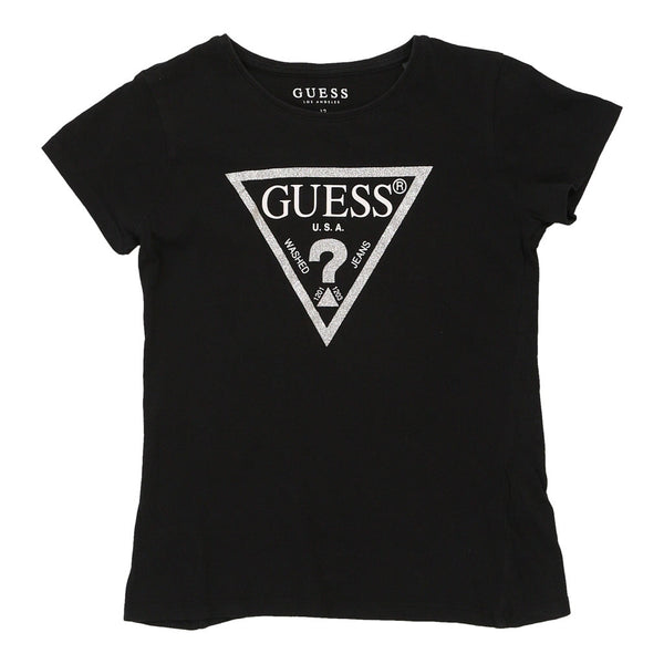 Vintage black Age 12 Guess T-Shirt - girls small