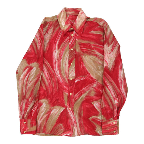 Vintage red Unbranded Patterned Shirt - mens small