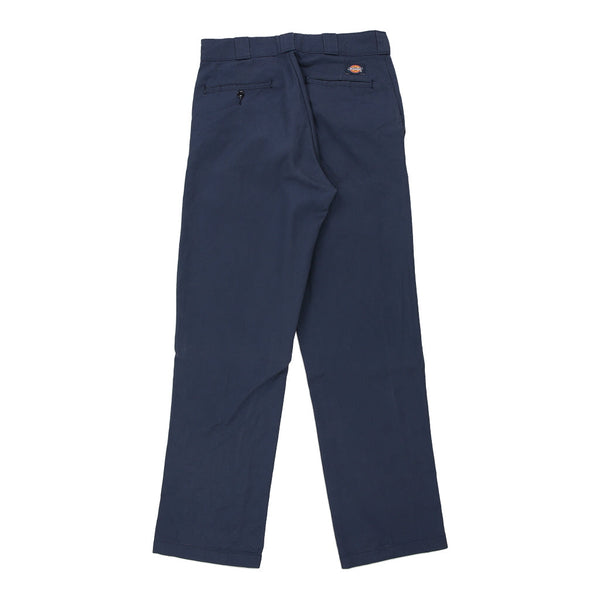 874 Dickies Trousers - 31W 31L Navy Polyester Blend