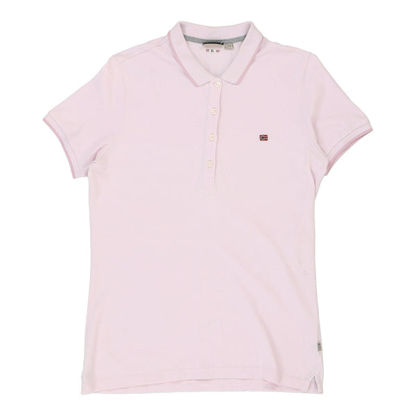 Napapijri Polo Shirt - Large Pink Cotton