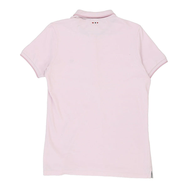 Napapijri Polo Shirt - Large Pink Cotton