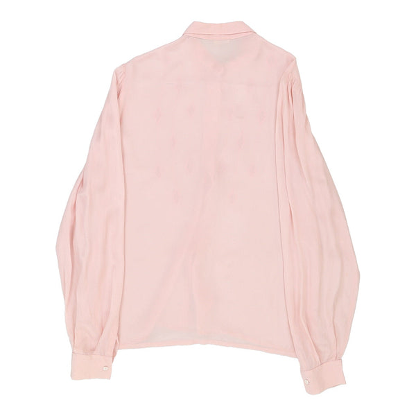 Ines Floral Shirt - Large Pink Silk Blend