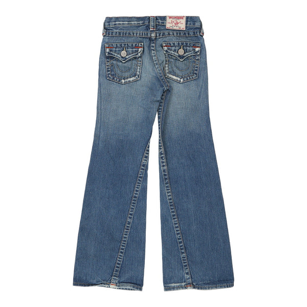Joey True Religion Flared Jeans - 26W UK 4 Blue Cotton