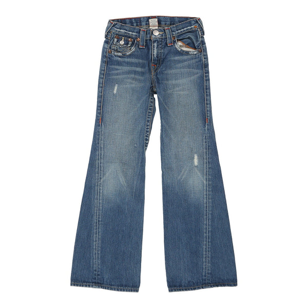 Joey True Religion Flared Jeans - 26W UK 4 Blue Cotton