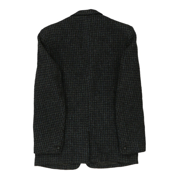 Harris Tweed John Collier Checked Blazer - Large Blue Wool Blend