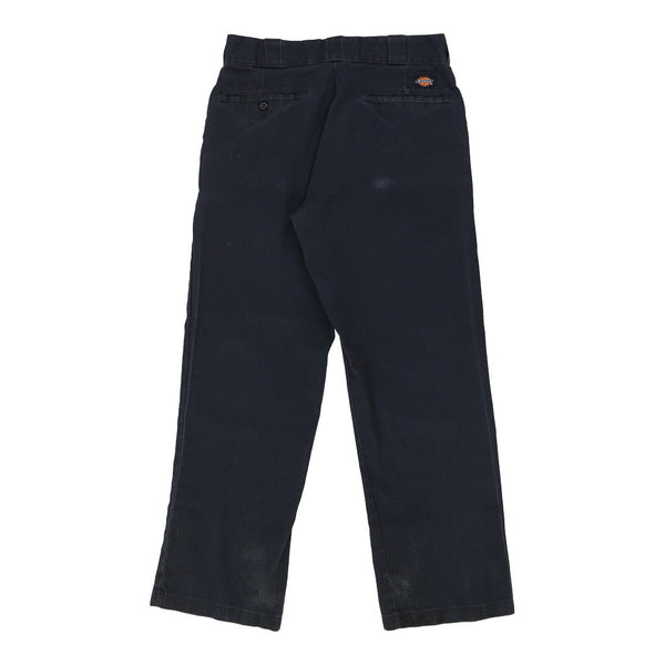 874 Flex Dickies Trousers - 32W 29L Navy Polyester Blend