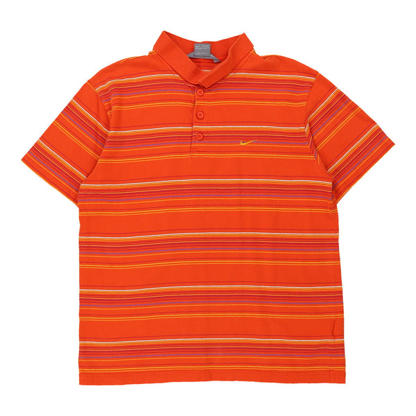 Vintage orange Nike Polo Shirt - mens large