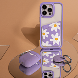 Daisy Lavender Phone Case Card Holder 