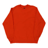 Fruit Of The Loom Sweatshirt - Medium Orange Cotton Blend
