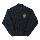 Vintage navy George Murray Lodge Holloway Varsity Jacket - mens large