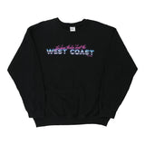 West Coast Gildan Graphic Sweatshirt - Large Black Cotton Blend