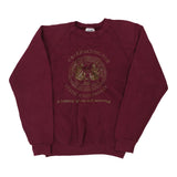 Made in USA Discus College Sweatshirt - Small Burgundy Cotton Blend