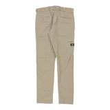Dickies Skinny Trousers - 32W 32L Beige Cotton Blend