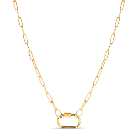 Daphne Gold Paperclip Link Chain Necklace