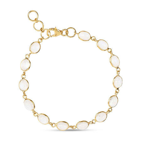 Luna Moonstone Gold Chain Bracelet